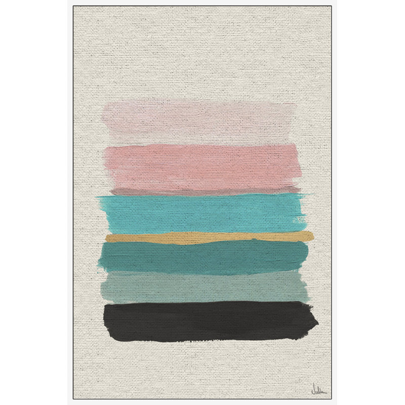 « pastels échantillons », reproduction d’art sur toile encadrée, H 18 po x l 12 po x P 1,5 po, Cadre blanc