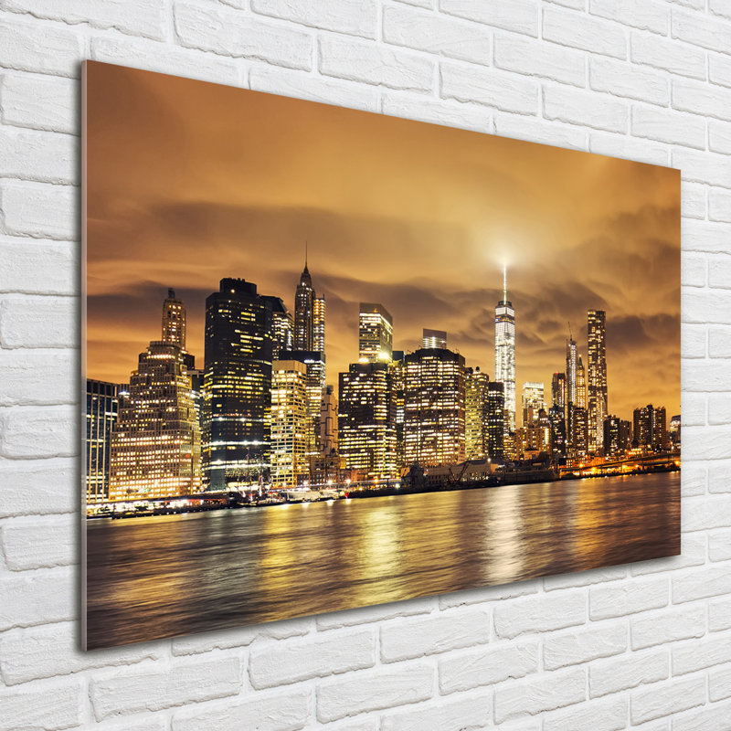 Manhattan New York - No Frame Print on Glass