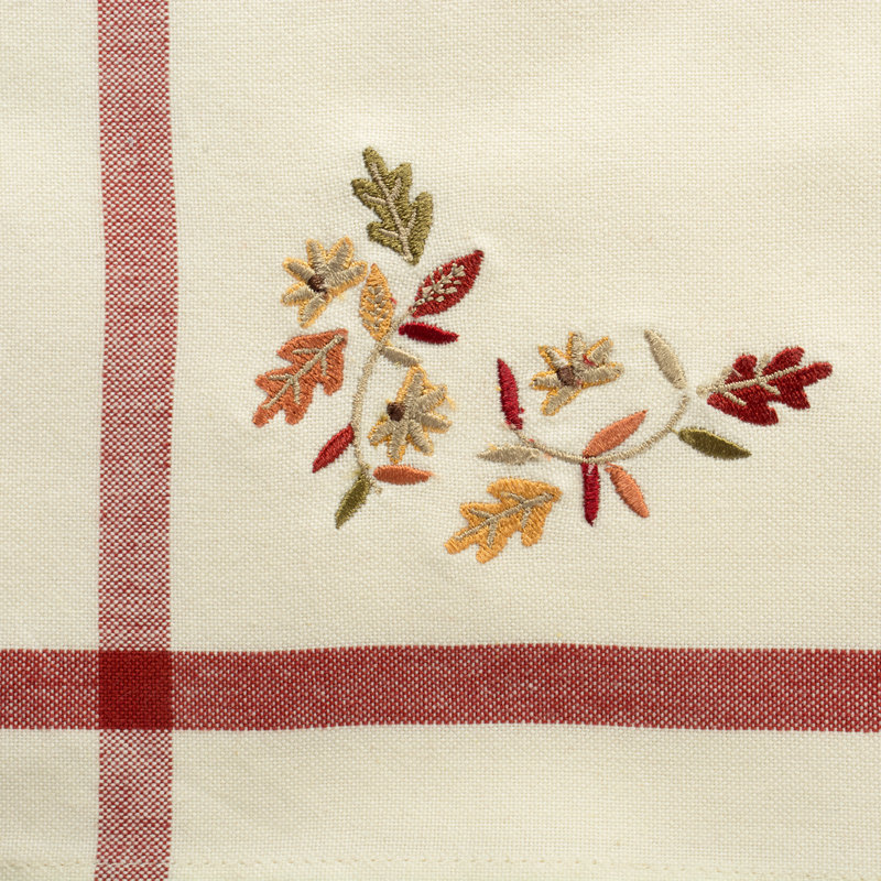 Murrin 100% Cotton Embroidered Square Napkin