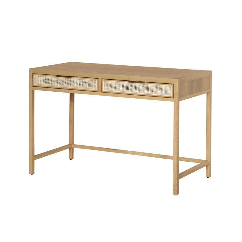 Pearman Solid Wood Solid Wood Writing Desk, Natural