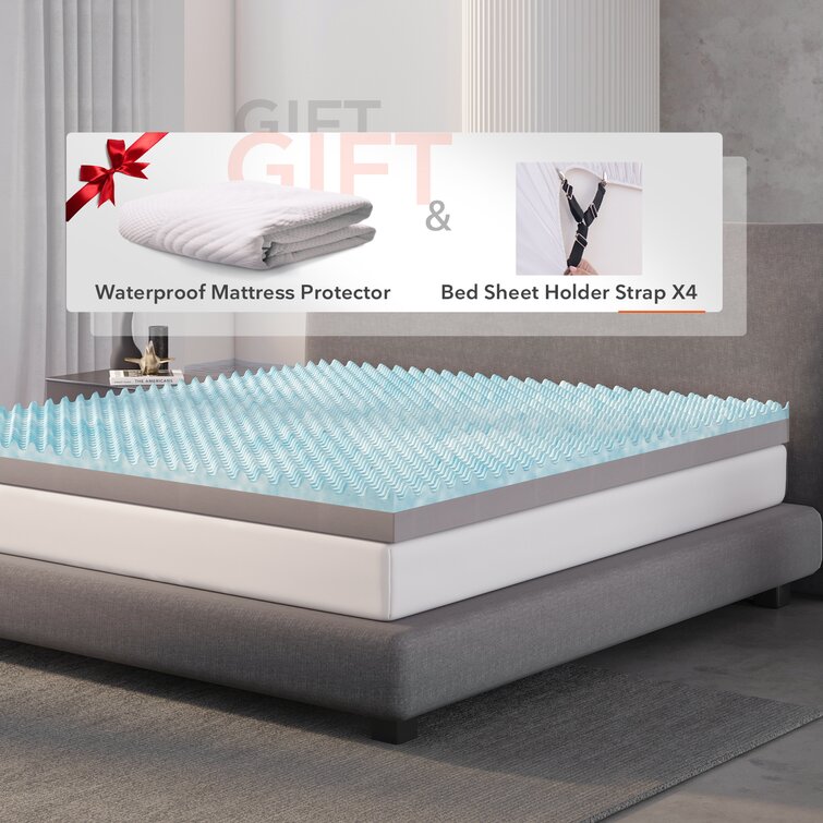Sweetnight Waterproof Mattress Protector with 4 Bed Sheet Holder