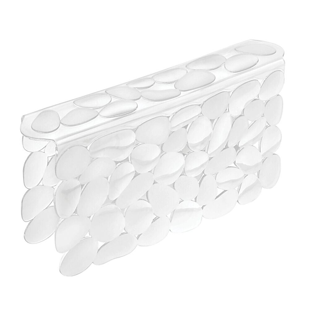 mDesign Plastic Kitchen Sink Protector Set, Pebble Design, Set of 3, Amber  Brown