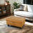 Faux Leather Ottoman-77621950
