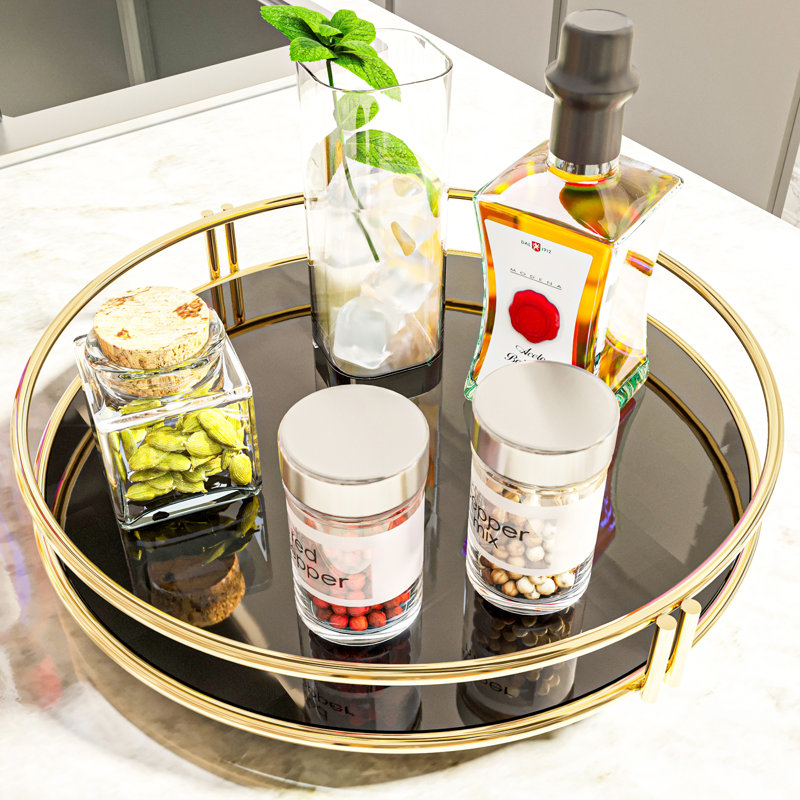Gold Metal Decor Tray