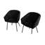 Chaise avec accoudoirs en métal noir en velours noir-2001107251