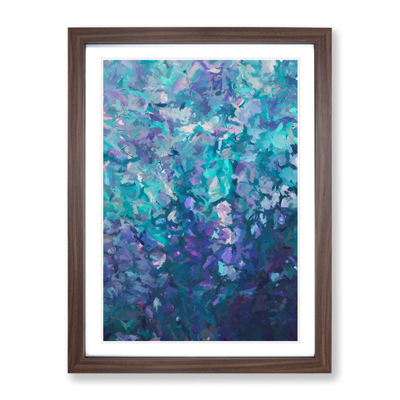 Starburst Abstract - Framed Print, 64cm H x 46cm W x 2cm D, Walnut Framed