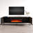 Billye 70.9" Modern TV Stand with Electric Fireplace, Matte Finish, Media Storage-314967482