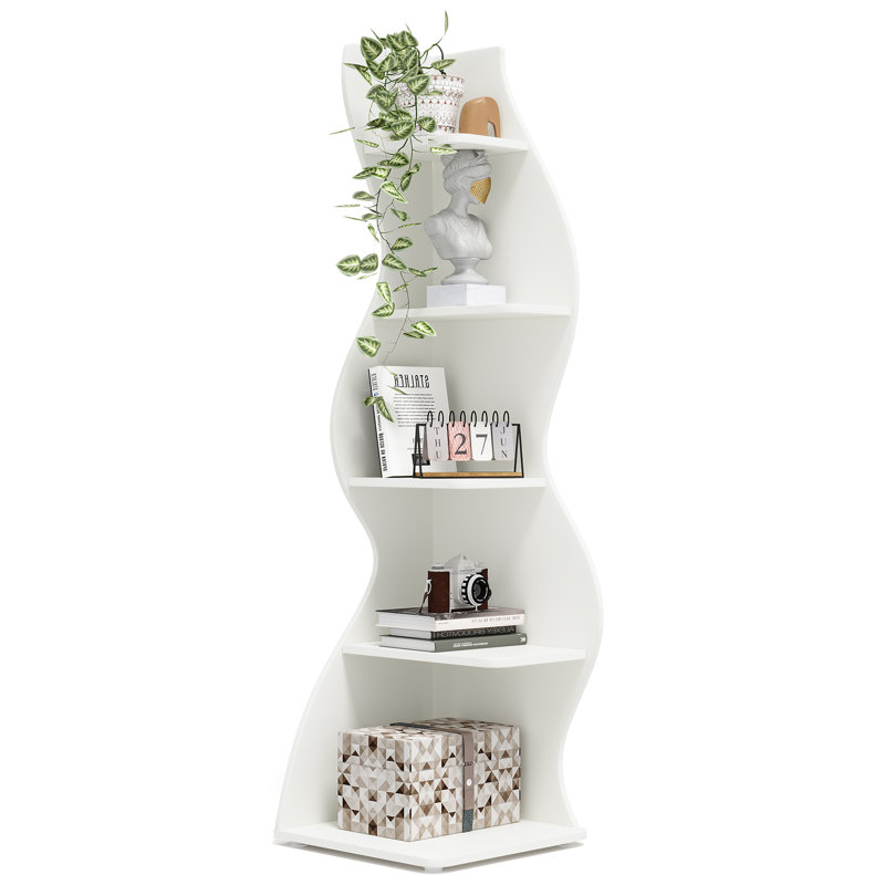 179cm H x 48cm W Corner Bookcase, White
