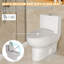 Toilette allongée une pièce à chasse double 1,1 / 1,6 GPF, siège à fermeture douce, surface vitrée