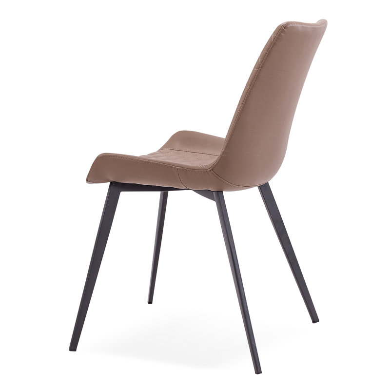 Albieri 18.5'' H Upholstered Side Chair, Taupe/Black