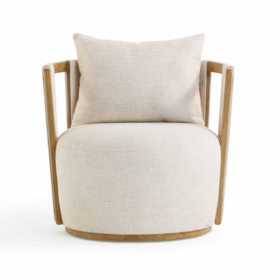 Gosport Upcycled Fabric Swivel Chair
