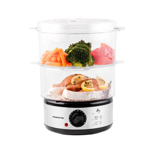 Hamilton Beach Digital Electric Food Steamer & Rice Cooker for Quick,  Healthy Cooking for Vegetables and Seafood, Stackable Two-Tier Bowls, 5.5  Quart