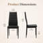 Ensemble de chaises de salle à manger de style moderne pour 4 personnes en similicuir confortable