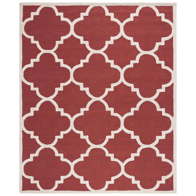 Cannen Hand Tufted Wool Geometric Rug, Rectangle 8' x 10'