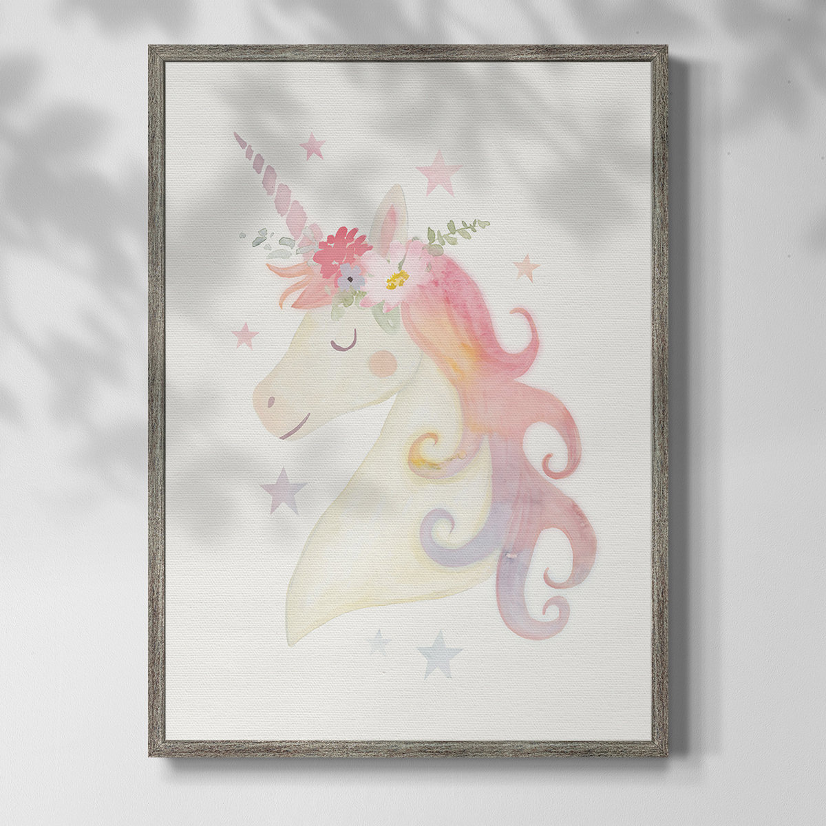 Trinx Sweet Unicorn I Framed Print - Solid Wood | Wayfair