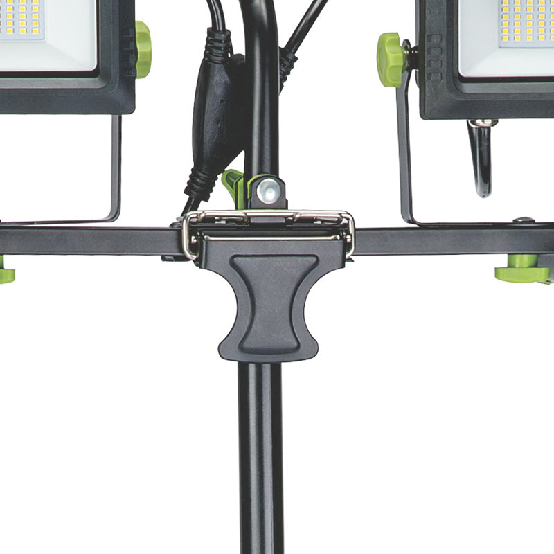 Powersmith PWLD080T 8000 Lumen Dual-Head LED Work Light With Tripod, Extends 52 In. Tall, 9 Ft. Power Cord