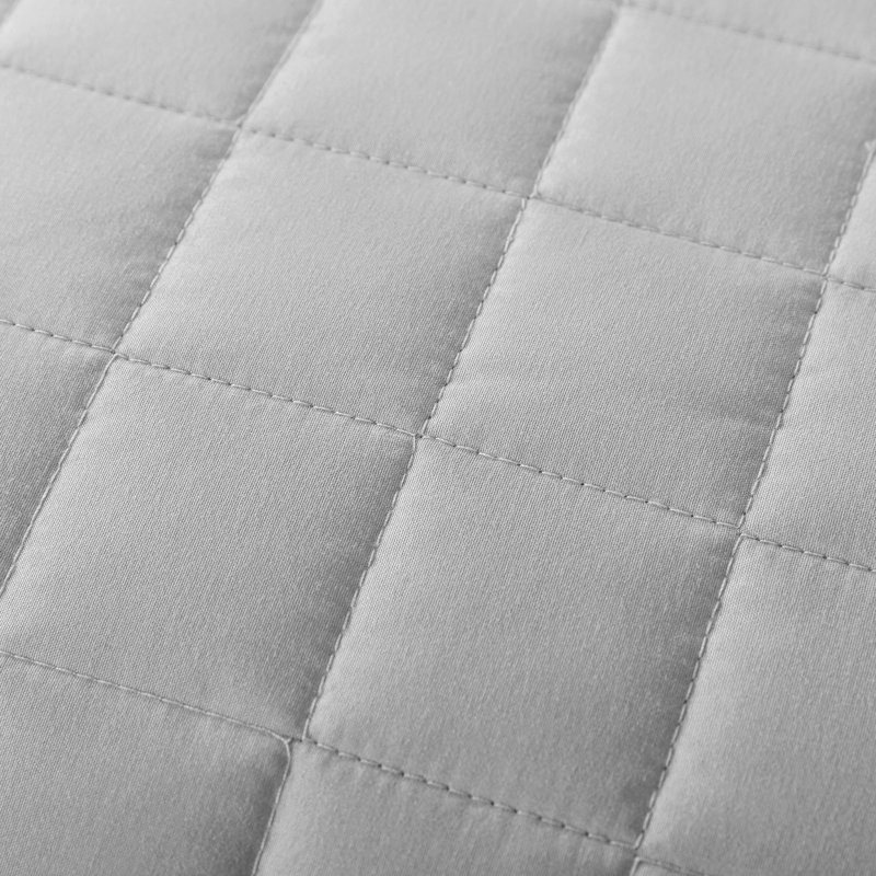 Twin Glacier Grey Velvet Trim Down Alternative Blanket