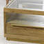 Fallbook Glass Top Coffee Table with Drawers