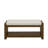 40" Accent Bench With Lower Shelf Shoe Rack, Padded Seating Bench For Living Room, Modern Compact Bed End Bench With Storage For Bedroom Seating, Removable Cushion,  40"W- Beige-1274212562