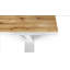 Oak Rectangular Wood Top Dining Table with Steel Base