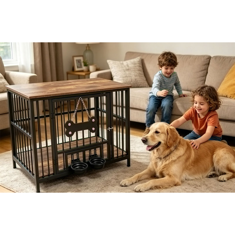 Cage à chien en bois