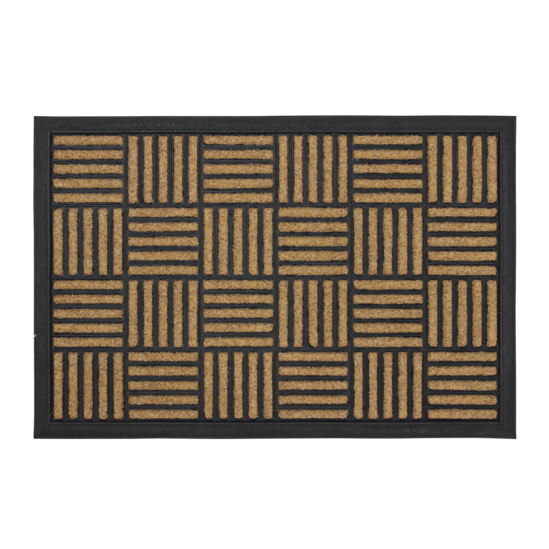Kyson Non-Slip Geometric Doormat, 1cm H x 60cm L x 40cm W