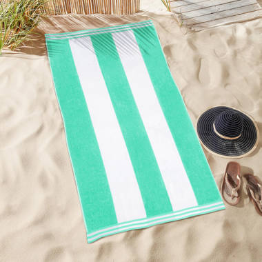 Cotton Pineapple Turkish Towel Mint Green & White Oversized Bath