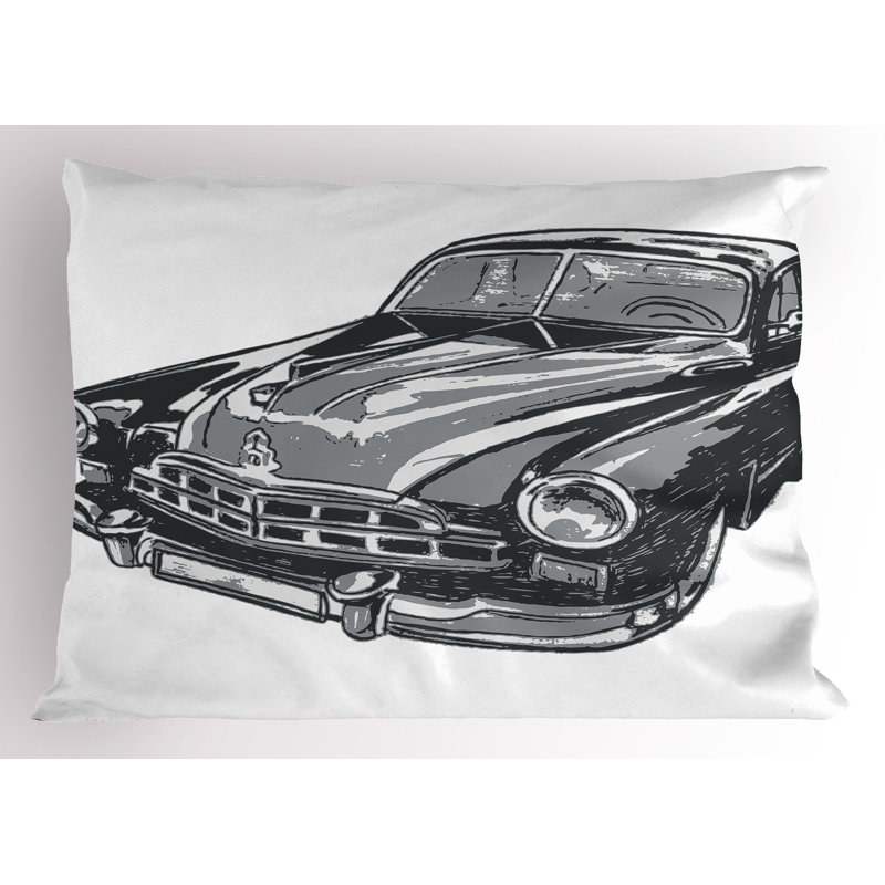 Couvre-oreiller de voiture rétro Ambesonne Cars, H 20 po x l 30 po