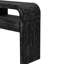 Console, 52 po x 14 po x 31,5 po, noir antique. Table courbée rétro avec rangement pour le couloir. Et attrayant