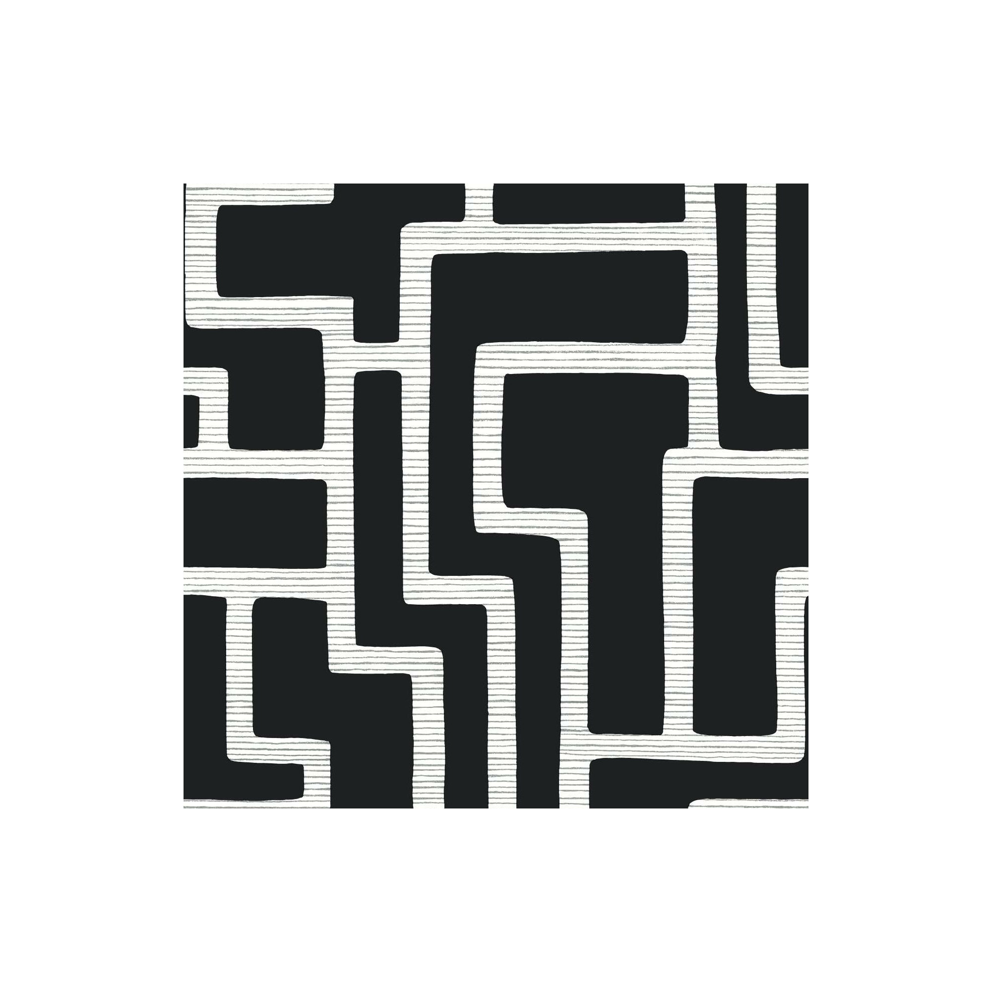 Willem Geometric Wallpaper, Black/White