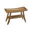 EcoDecors Satori - Banc de douche en teck, banc de douche en teck, banc de salle de bain en teck, banc de douche en bois de teck, brun bois-96747923