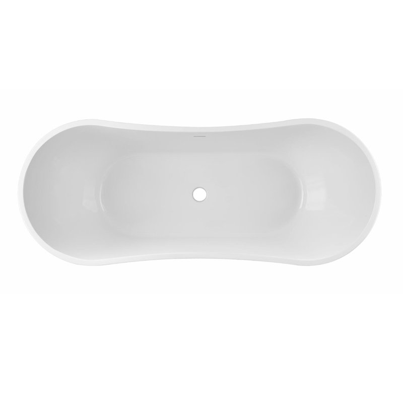 70.9'' x 29.1'' Freestanding Soaking Acrylic Bathtub