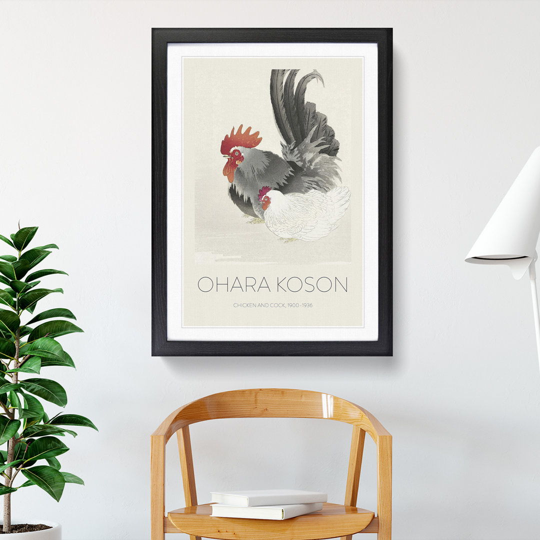 Rooster & Hen by Ohara Koson - Picture Frame Graphic Art
