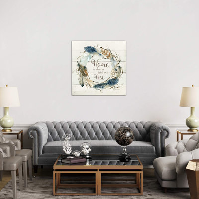 Feather Home Nest - Wrapped Canvas Print