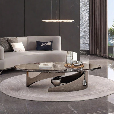 Table basse ovale de style italien