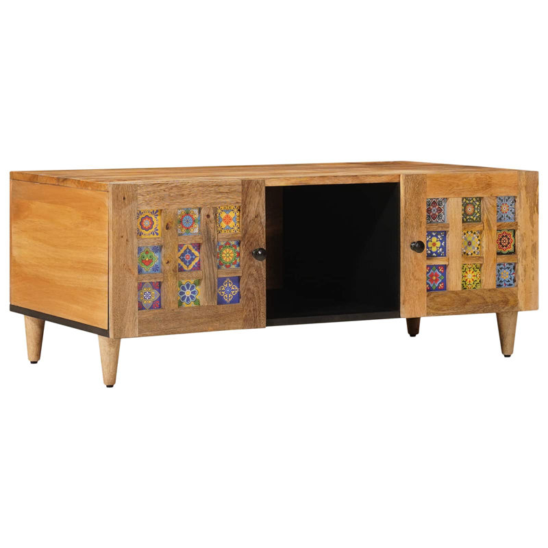 Vidaxl Coffee Table Solid Mango Wood Living Room Furniture Decorative Tabletop