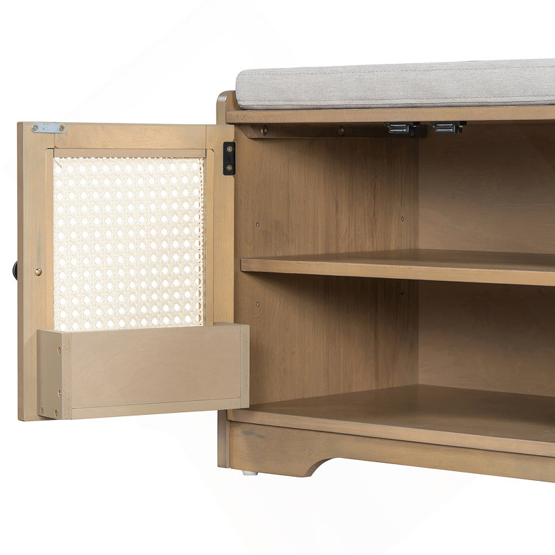 Banc de rangement Rustic, Brun