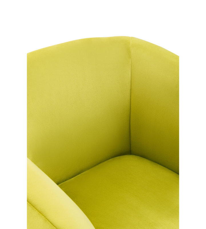 Velvet Armchair, Yellow