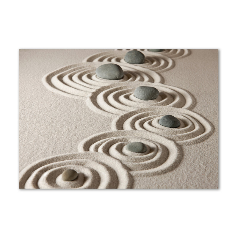 Zen Stones Sand - Wrapped Canvas Print
