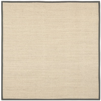 Debroh Natural Fiber Sisal With Latex Solid Color Rug