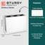 Poubelle de recyclage et poubelle Sturdy Essentials Stratus Series de style moderne avec finition blanche glacier-123064152