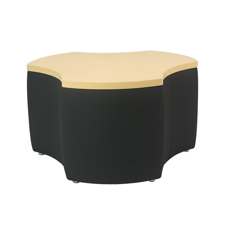Table de repose-pieds revêtue Pro Series de 18 po de hauteur, Noir / Beige