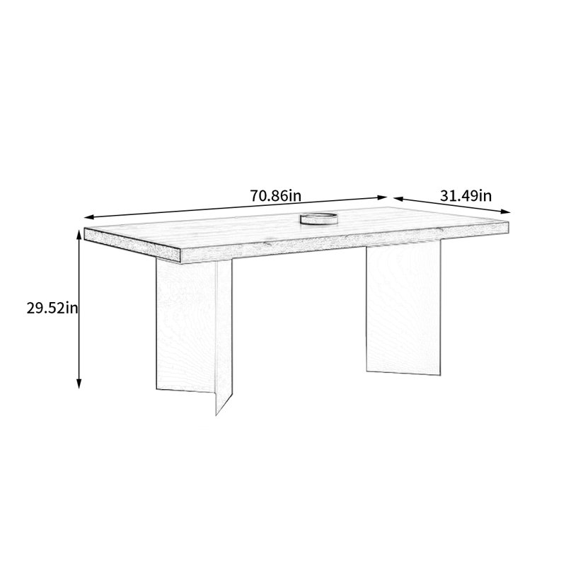 Dining Table, 31.49" W x 70.86" L