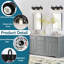 Éclairage pour meuble-lavabo à intensité variable 3 lumières Blandon