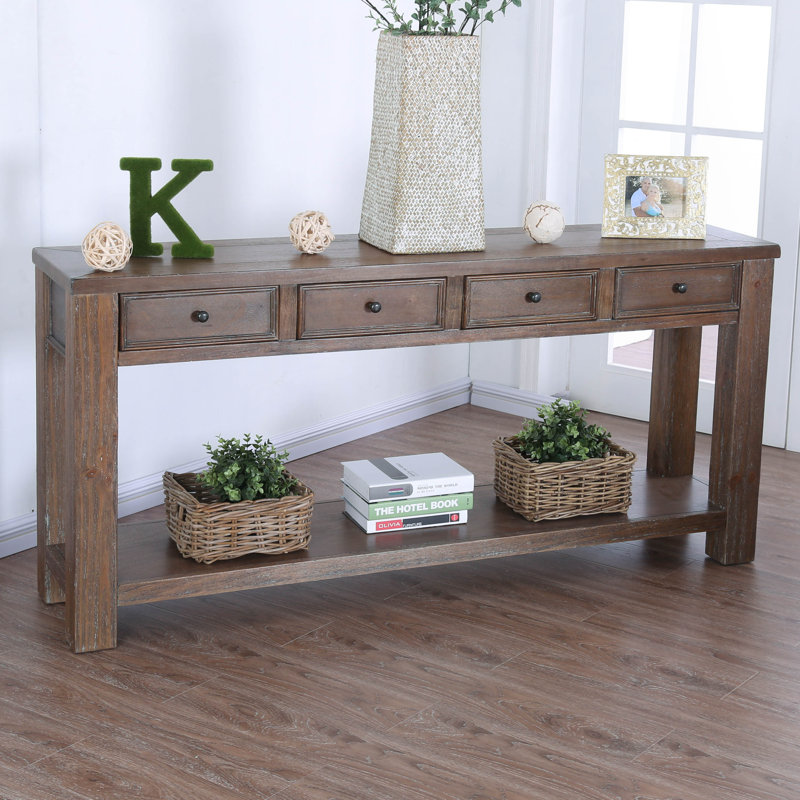 Abe 162.56cm Console Table, Brown
