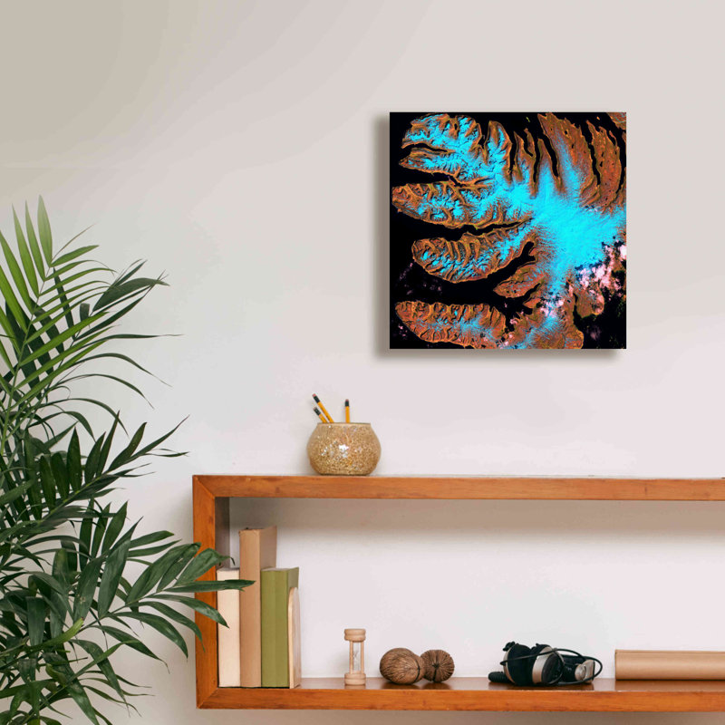 Fjords de l'Ouest - peinture sur toile tendue, H 12 po x l 12 po x P 0,75 po