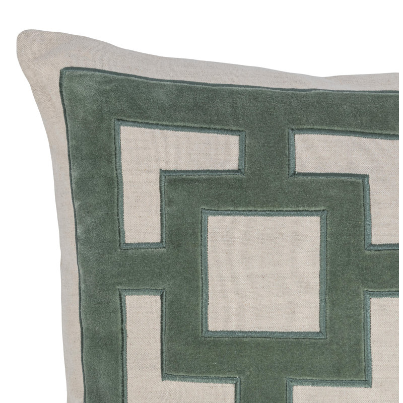 Corbin Pillow Cover & Insert, Square 22", Green