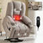 Fauteuil inclinable Power Lift avec massage et chaleur, ports USB et de type C et 2 porte-gobelets en acier-1887546045