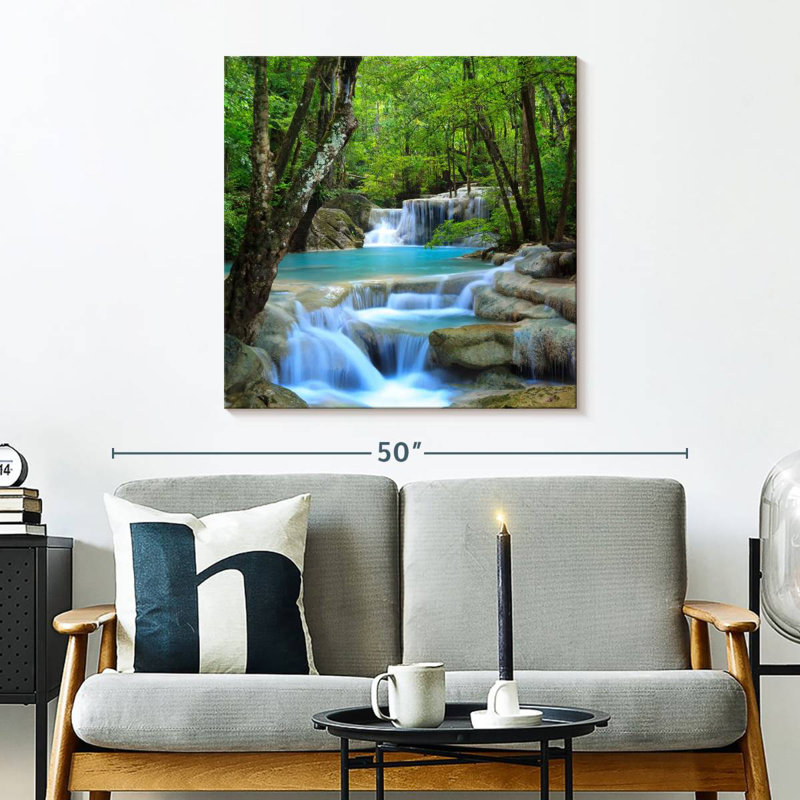 Kerrick, cascades d'Erawan, H 30 po x l 30 po