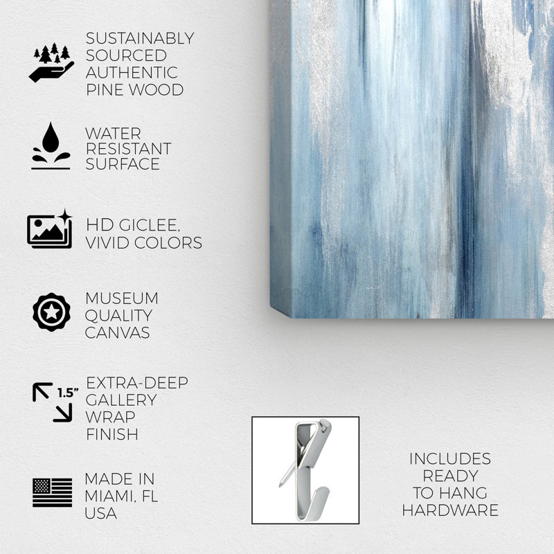 «Abstract Waterfall», reproduction d'art, Toile tendue, H 45 po x l 30 po x P 1,5 po